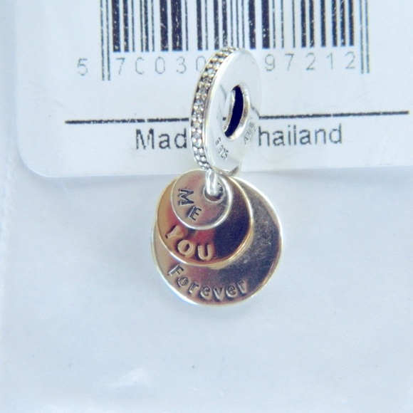 Authentic Pandora You Me Forever Charm 14k 925 Ale NWT - Picture 7 of 9